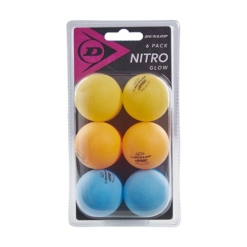 Dunlop 40 + Nitro Glow Pingisbollar (6 st)